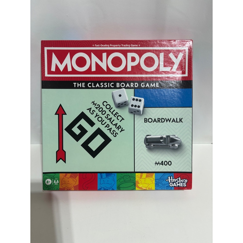 Hasbro Monopoly Classic Board Game Unisex OS Multicolor New Complete Set